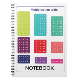 Multiplication table notebook