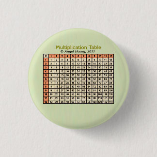 Multiplication Table orange AH2011 1 Inch Round Button