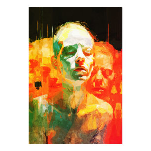 Multiplicity of Mind Abstract Emotional Portrait Photo Print