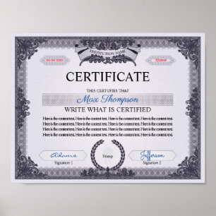 Multipurpose Certificate Poster