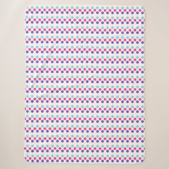 Multisexual Pride Flag Colours Polkadots Sherpa Blanket (Front)