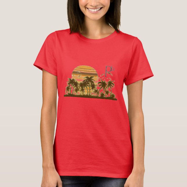 MultiStripSunsetRingerT T-Shirt (Front)