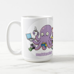 Multitasker – Funny Chaotic Octopus Dark Humor  Coffee Mug