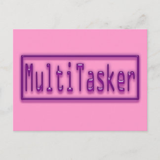 MultiTasker purple neon Postcard