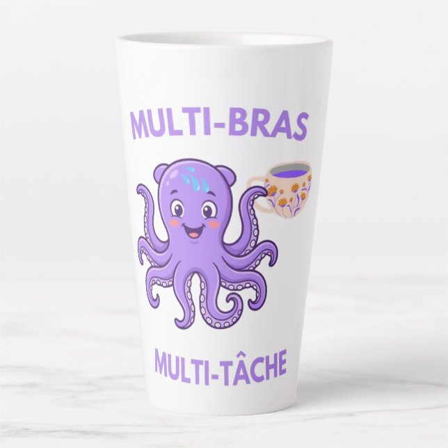 Multitasking Octopus – 8 Arms, 1000 Missions and B Latte Mug (Front)