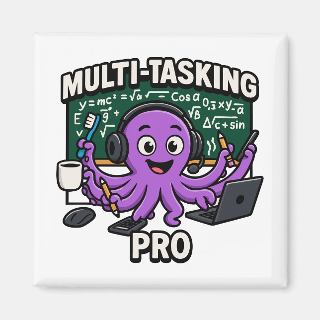 Multitasking Octopus Classroom Learner Pro Magnet (Front)