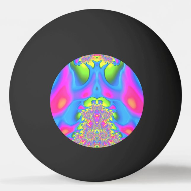Multitude of Bright Shades ~ Fractal Design ~ Ping Pong Ball (Front)