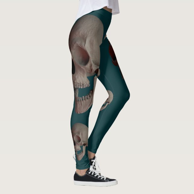 Multitude of Laughing Human Skulls Leggings (Right)