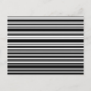 Multitudes of Uneven Black and White Stripes Postcard
