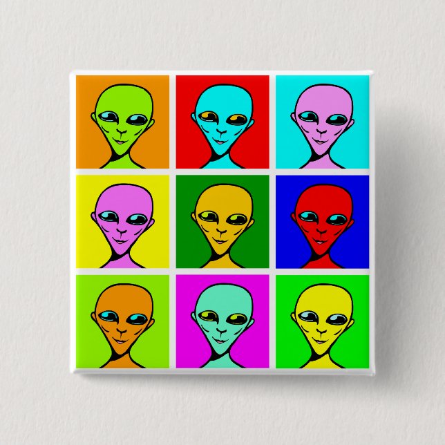 Multiversal Pop 2 Inch Square Button (Front)