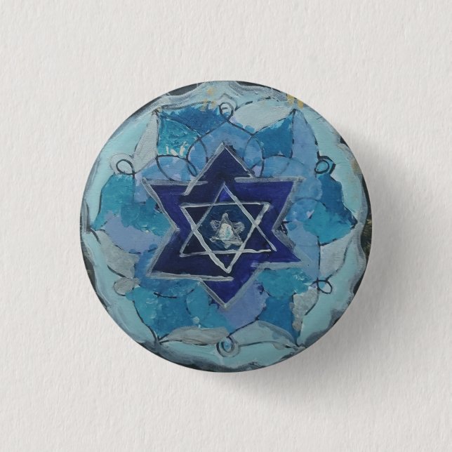 Multiverse Magen David 1 Inch Round Button (Front)