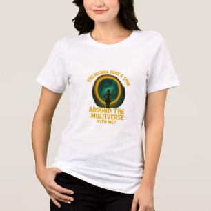 Multiverse Mini Skirt Silhouette Tri-Blend Shirt
