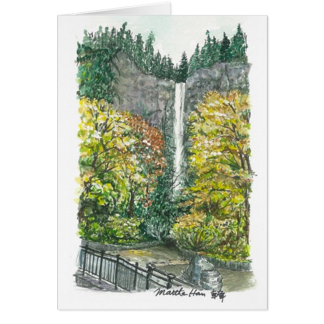 Multnomah Fall in Fall (Front)