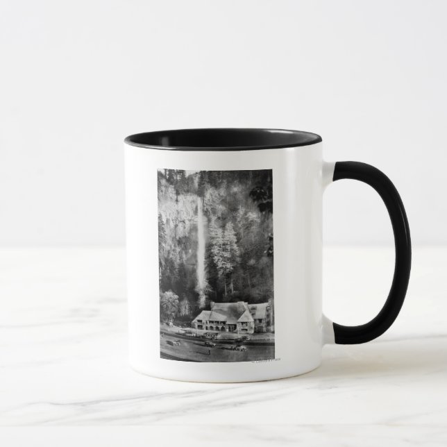 Multnomah Falls and Lodge Photograph Mug (Right)