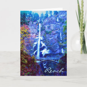 Multnomah Falls Bridge Greeting Cards