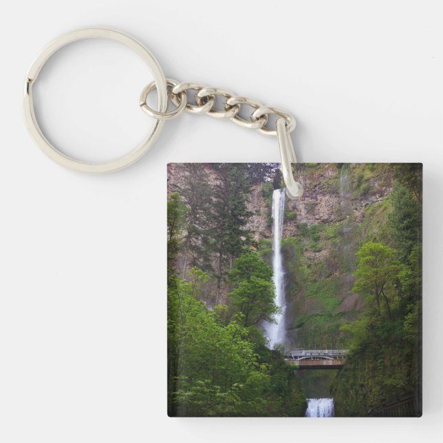 Multnomah Falls Bridge Repair, Oregon Keychain (Front)