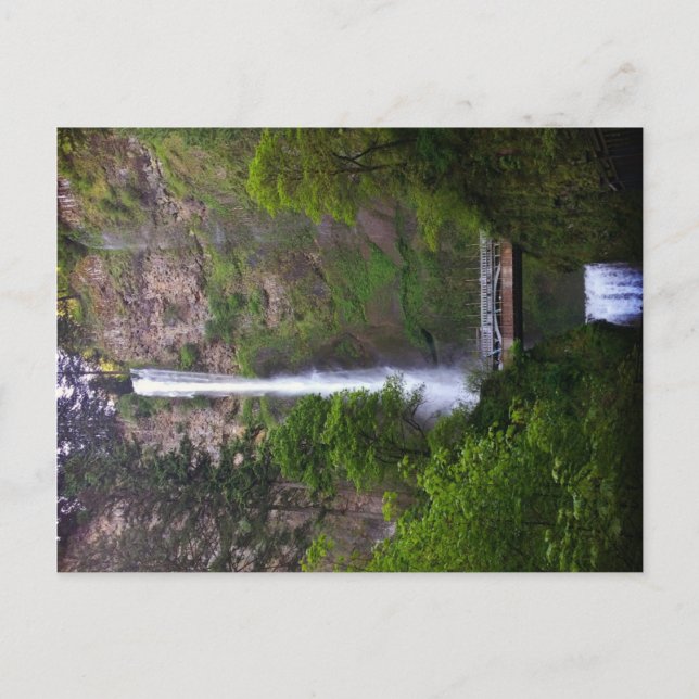 Multnomah Falls Bridge Repair, Oregon Postcard (Front)