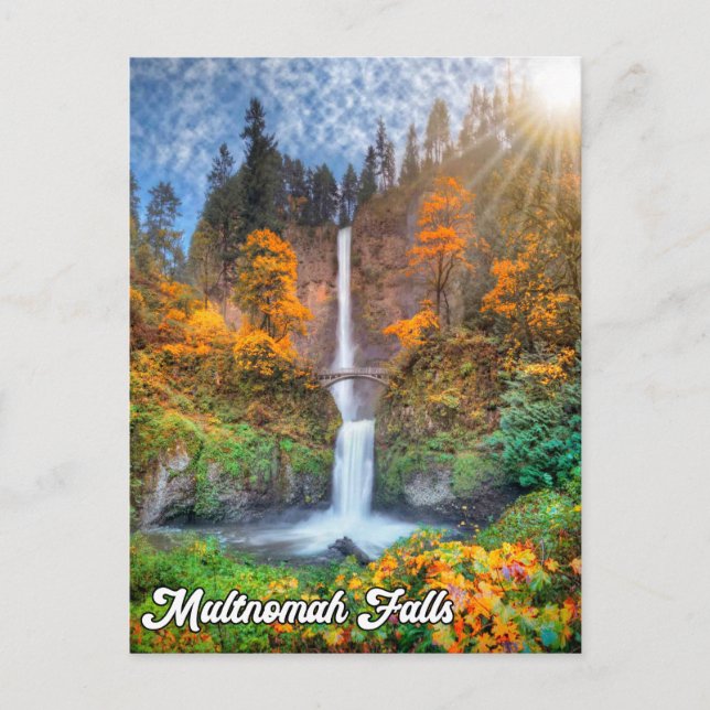 Multnomah Falls, Columbia River Gorge, Oregon Postcard (Front)
