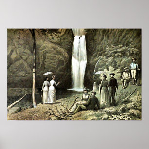 Multnomah Falls Corbett Oregon Edwardian Wall Art