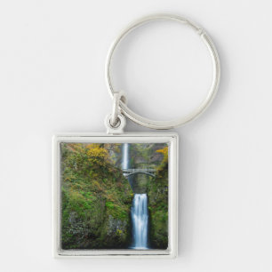 Multnomah Falls In Autumn In The Columbia Gorge Keychain