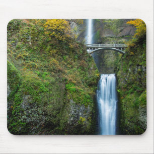 Multnomah Falls In Autumn In The Columbia Gorge Mouse Pad