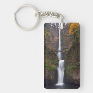 Multnomah Falls in late Autumn Keychain