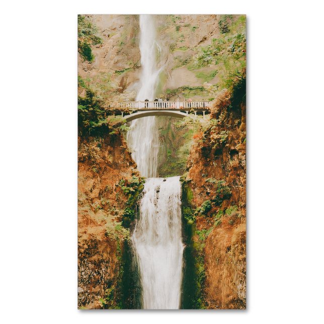 Multnomah Falls Magnetic Business Card (Front Vertical)