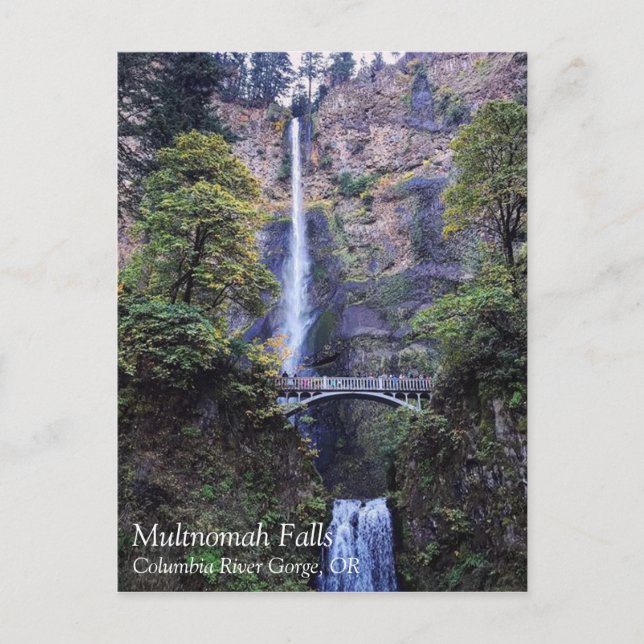 Multnomah Falls, OR Holiday Postcard (Front)