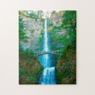 Multnomah Falls Oregon. Jigsaw Puzzle