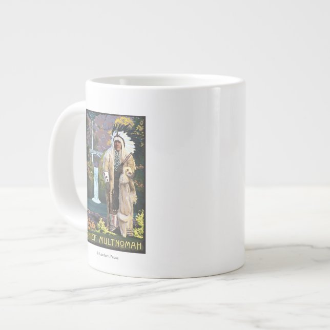 Multnomah Falls, OregonChief Multnomah Large Coffee Mug (Front Left)