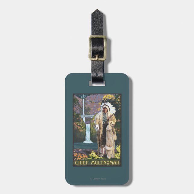 Multnomah Falls, OregonChief Multnomah Luggage Tag (Front Vertical)