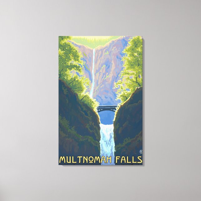 Multnomah Falls, OregonMaiden of the Falls Canvas Print (Front)