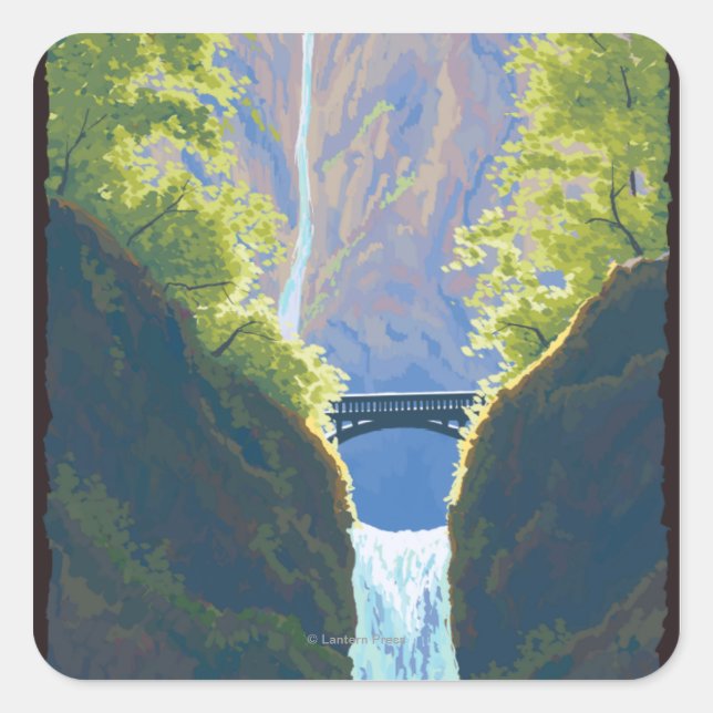 Multnomah Falls, OregonMaiden of the Falls Square Sticker (Front)