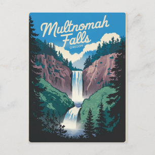 Multnomah Falls vintage  Postcard