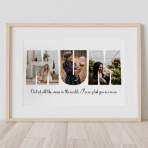 Mum 3 Photo Collage for Mother's Day or Birthday Poster