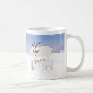 Mum and baby reindeer Christmas mug
