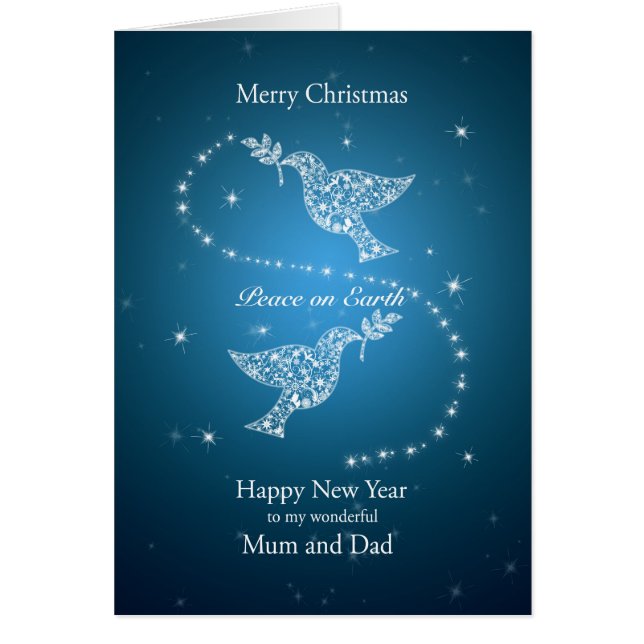 Mum and Dad, Doves of Peace Christmas (Front)