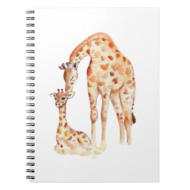 Mum & Baby Giraffe Notebook (Front)