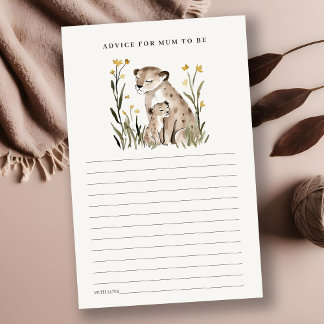 Mum Baby Tiger Foliage Advice For Mum Baby Shower