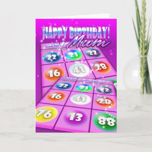 Mum Bingo Crazy carte d'anniversaire