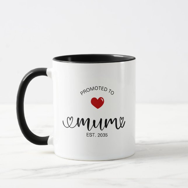 Mum Established New Mom Gift Mug (Left)
