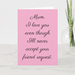 Mum, I love you Card