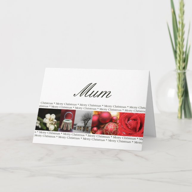 Mum  Merry Christmas card (Front)