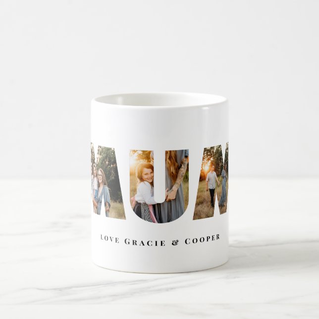 Mum multi photo modern elegant mothers day coffee mug (Center)