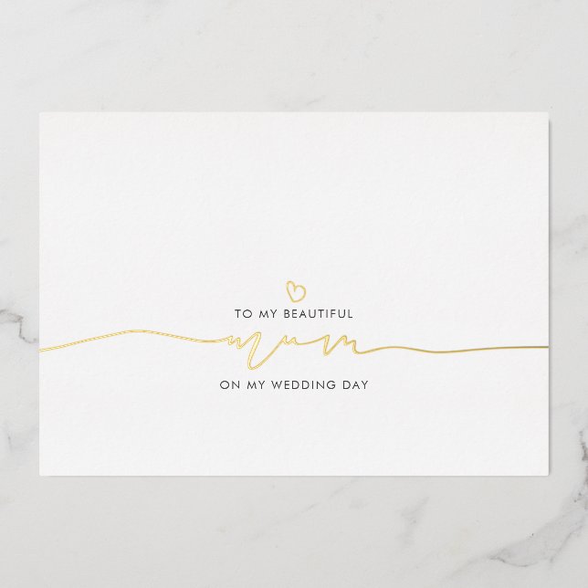 Mum of the Bride Wedding Morning Message (Front)