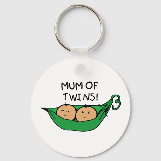 Mum of Twin Pod Keychain (Front)