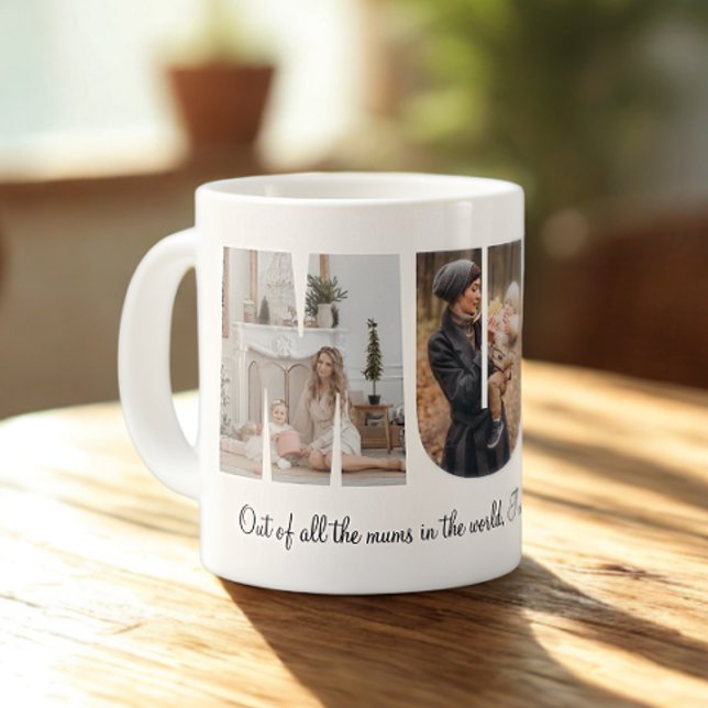 Mum Photo Collage for Mother's Day Large Coffee Mug (Creator Uploaded)