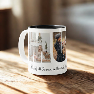 Mum Photo Collage Mother's Day Gift Two-Tone Coffee Mug