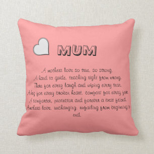 Mum pillow with verse