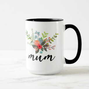 mum watercolor bouquet mug